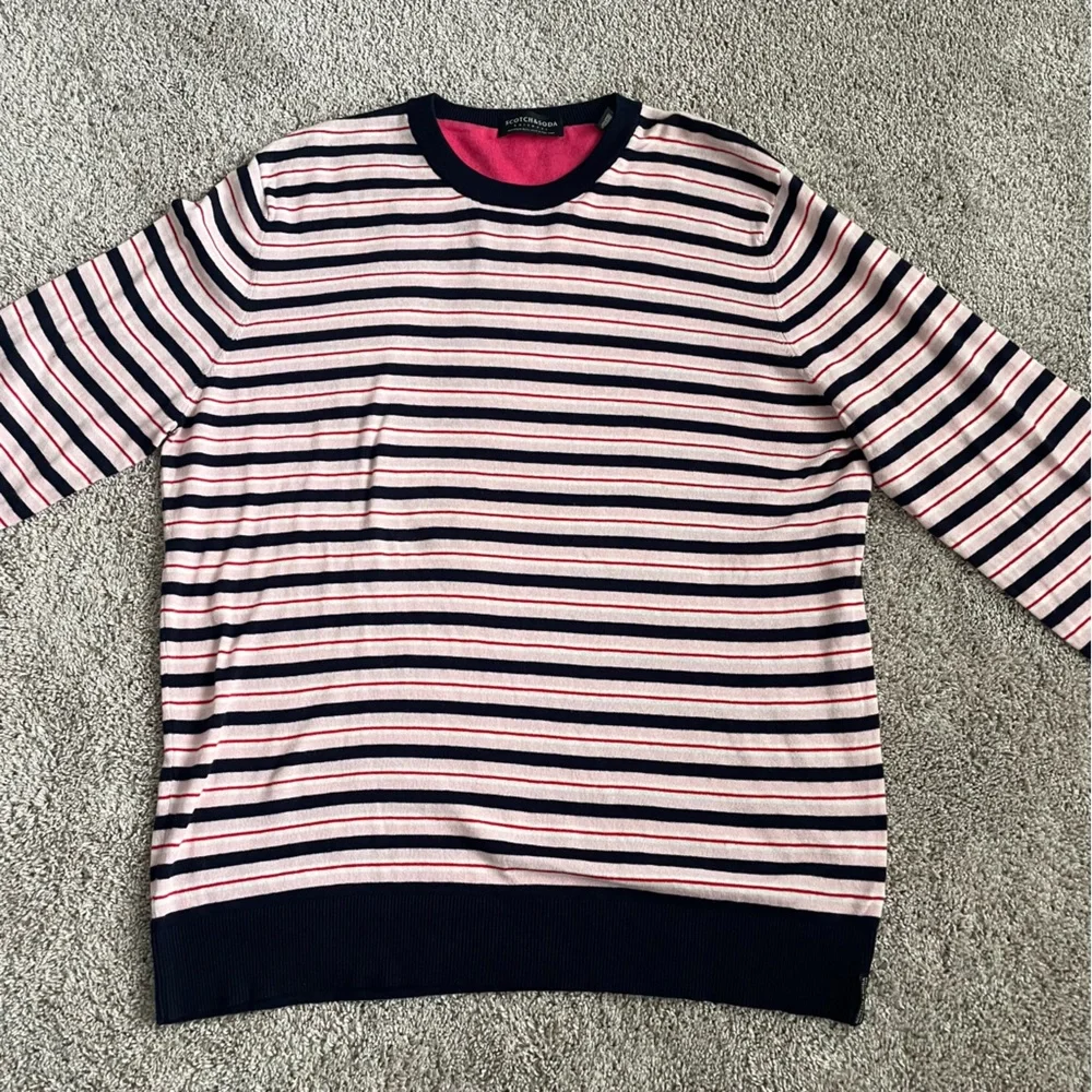 Scotch &Soda Cotton Wool Blend Striped knitted Sweater Pullover XXL BlackPink - Picture 6 of 16